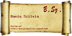 Banis Szilvia névjegykártya